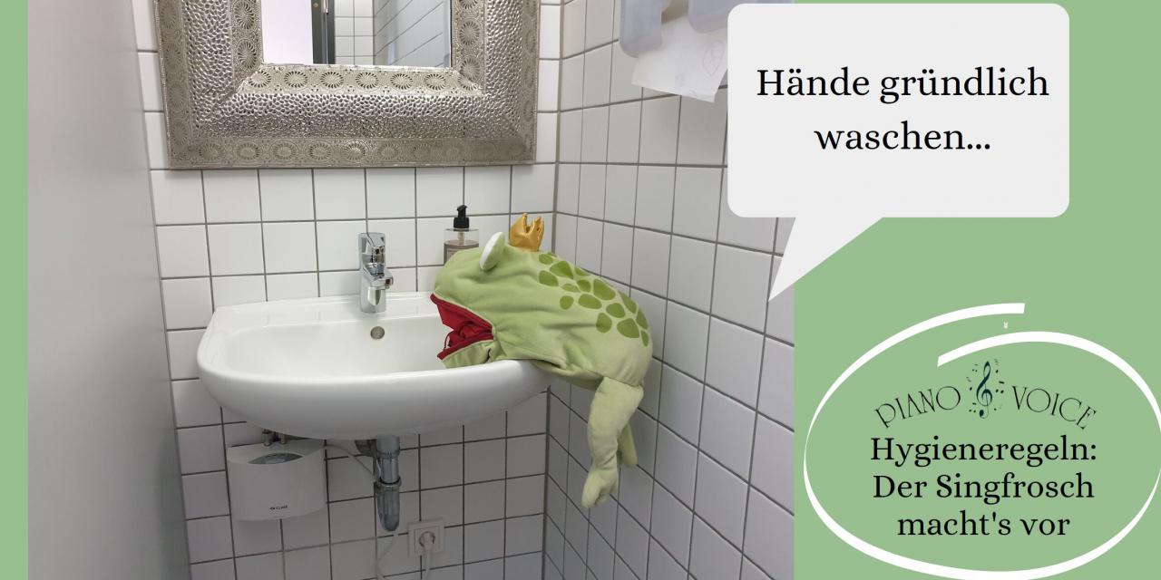 Hygieneregeln? Der Frosch zeigt, wie es geht!