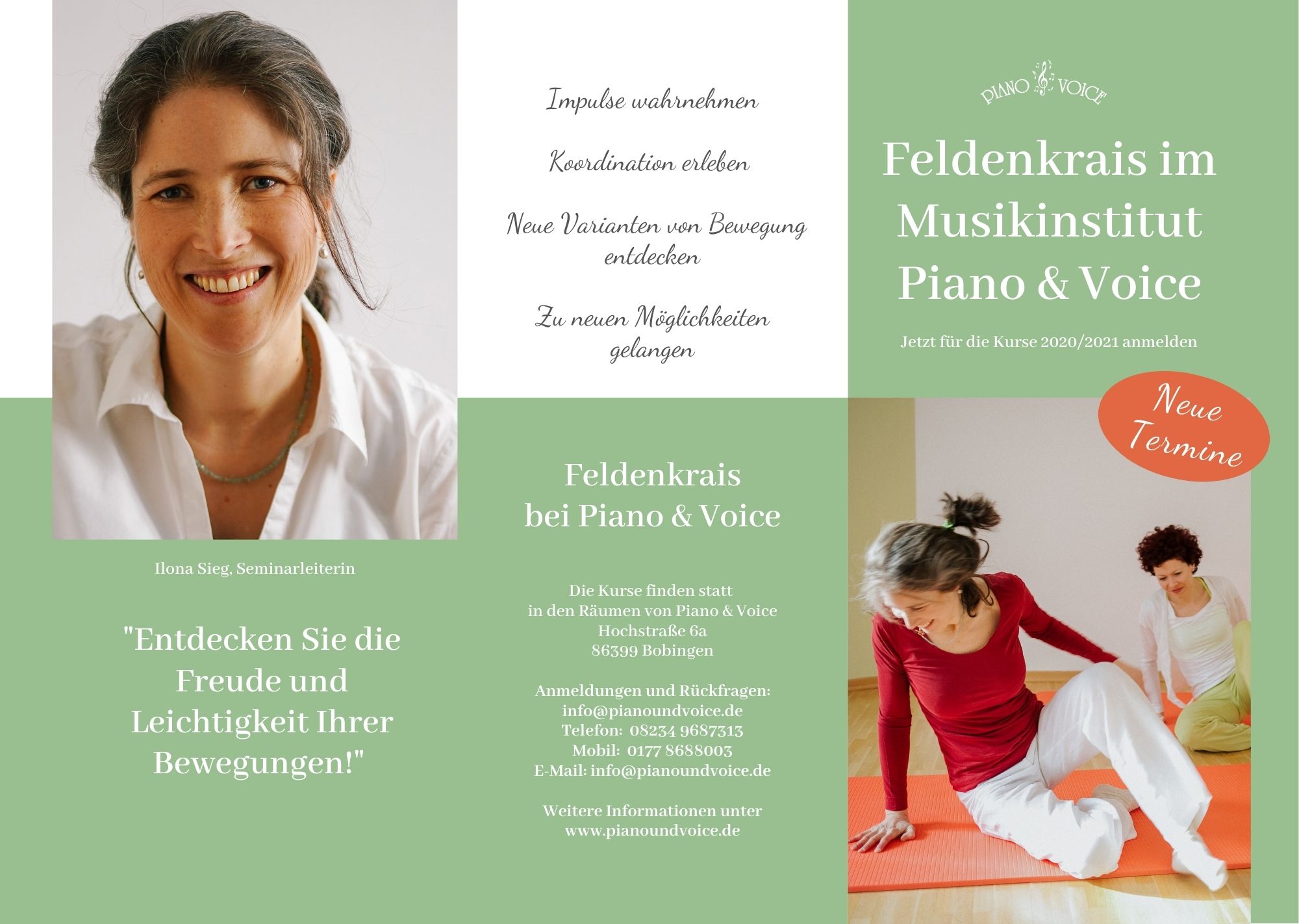 Flyer Feldenkrais Bobingen 2021 2022