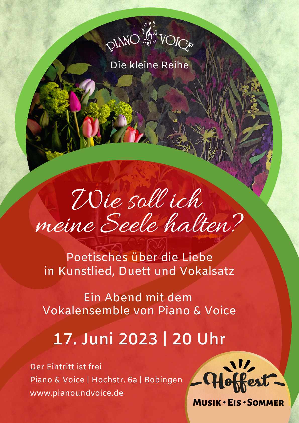 Plakat Vokalkonzert Piano & Voice 2023